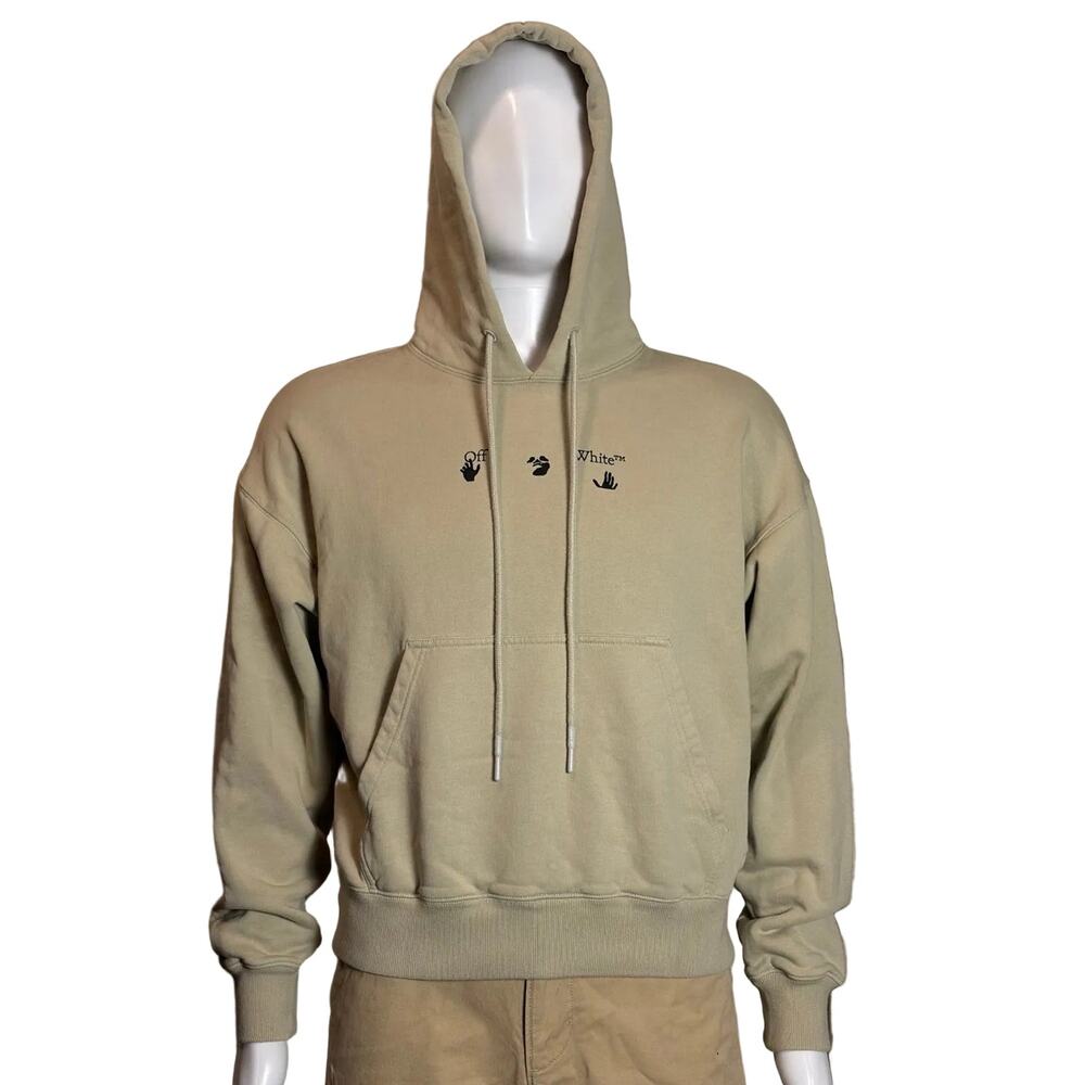 Off-White c/o Virgil Abloh FW21 Embroidered Paint Splatter Arrow Hoodie Men's XS